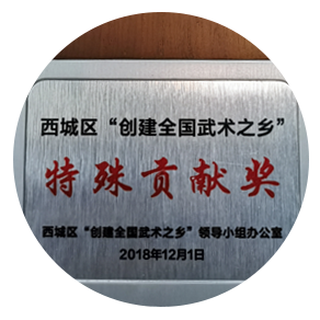 2018年西城区“创建全国武术之乡”特殊贡献奖